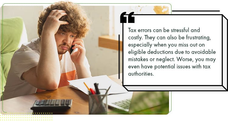 An AU businessman worried about tax errors in tax relief and the company tax rate Australia provides.